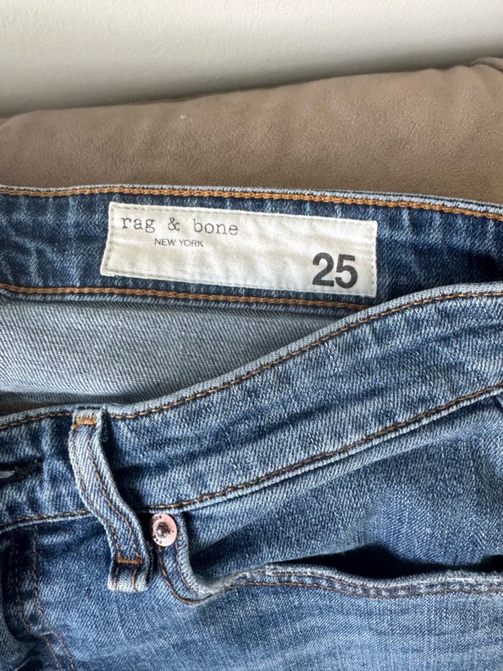 Rag & Bone Low Rise Ankle Blue Denim Jeans